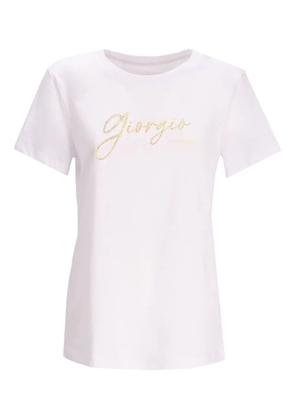 Armani Exchange logo-embellished T-shirt - White