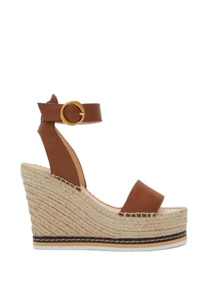 ODISSI Lily high-wedge espadrilles - Brown