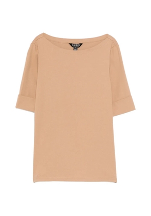 Lauren Ralph Lauren boat neck cuffed T-shirt - Neutrals