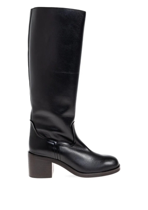 Odissì 70mm leather block-heel knee-high boots - Black