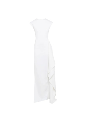 A.W.A.K.E. Mode draped-detail maxi dress - White