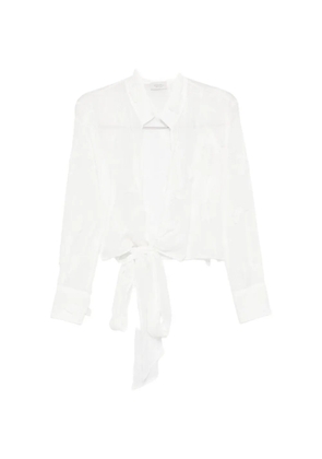 Mazzarelli tie-front blouse - White
