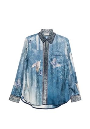 Pierre-Louis Mascia Aloe printed shirt - Blue