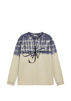 JW Anderson anchor-logo tie-dye sweatshirt - Neutrals