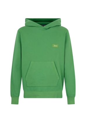 Herno hooded logo-patch hoodie - Green