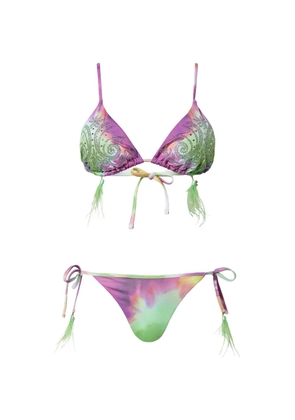 TWINSET tie-dye triangle bikini - Purple
