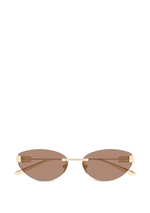 Balenciaga Eyewear logo-detail sunglasses - Gold