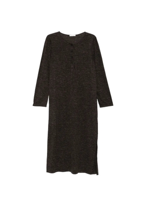 The Row Niam long-sleeve midi dress - Brown