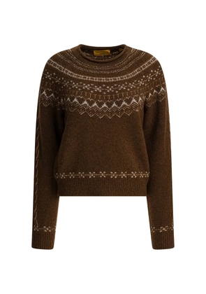 Guest In Residence fair-isle sweater - Brown