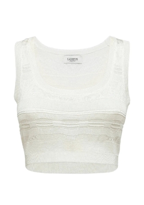 Laneus knitted crop top - Neutrals