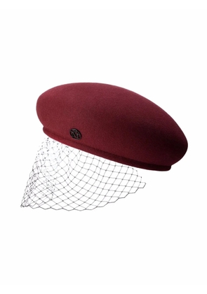 Maison Michel New Bonnie Veil felt beret - Red