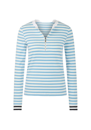MARCCAIN striped zip T-shirt - Blue