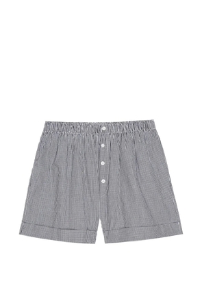 The Great. button gingham shorts - Black
