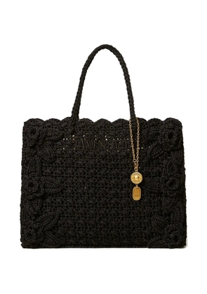 TWINSET floral-appliqué tote bag - Black