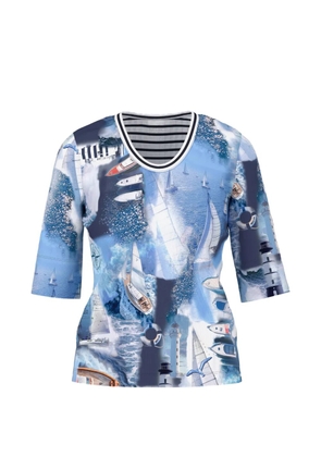 MARCCAIN graphic-print T-shirt - Blue