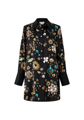 Camilla Amulets and Alchemy shirt dress - Black