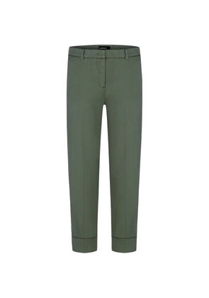 Cambio Krystal turn-up trousers - Green