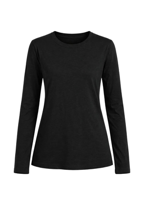 Velvet long-sleeve T-shirt - Black