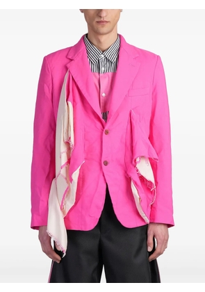 Comme des Garçons Homme Plus ruffle-detailing blazer - Pink