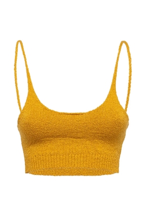 Laneus knitted crop top - Yellow