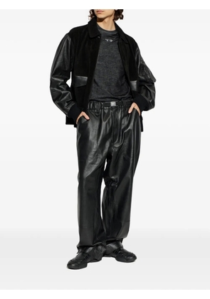 Y-3 Mercedes-AMG Petronas leather trousers - Black