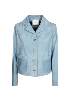 Mono buttoned suede jacket - Blue