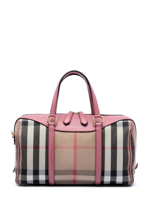 Burberry Pre-Owned 2000-2017 Medium House Check Canvas Derby Alchester Bowling Bag satchel - Brown