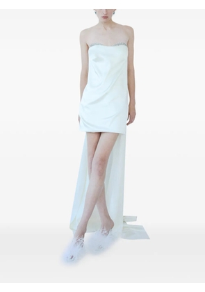 The New Arrivals Ilkyaz Ozel embellished mini dress - Neutrals