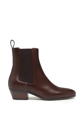 Odissì Ella leather ankle boots - Brown