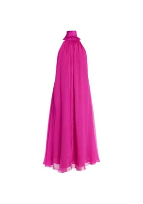 AZEEZA ruffled chiffon midi dress - Pink