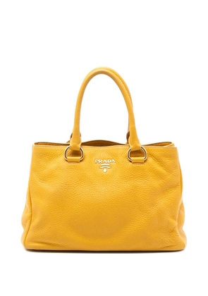 Prada Pre-Owned 2000-2025 Vitello Daino Open Convertible Tote satchel - Yellow