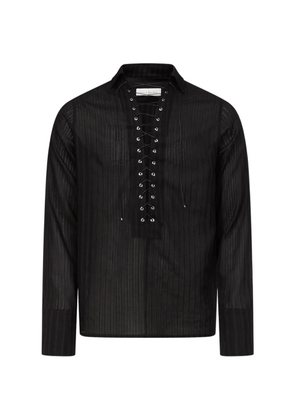 Ludovic de Saint Sernin Alan Eyelet cotton shirt - Black
