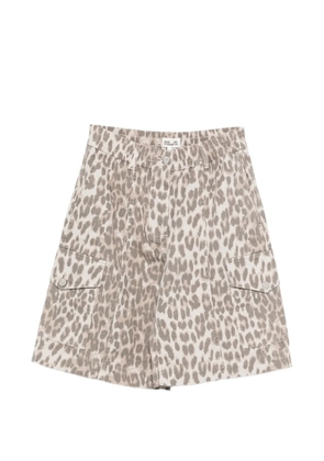 Baum Und Pferdgarten Neeto leopard-print cargo-pocket shorts - Grey