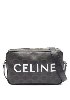 Celine Pre-Owned 2021-2026 Medium Triomphe Coated Canvas Messenger Bag crossbody bag - Black