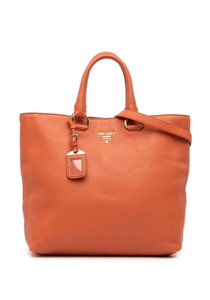 Prada Pre-Owned 2013-2025 Vitello Daino Open Convertible Tote satchel - Orange