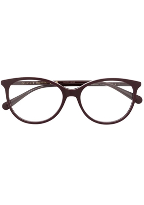 Gucci Eyewear round frame optical glasses - Brown