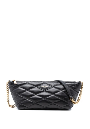 Saint Laurent Pre-Owned 2023 Mini Quilted Lambskin Sade shoulder bag - Black