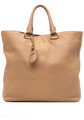 Prada Pre-Owned 2000-2025 Vitello Daino Open Convertible Tote satchel - Neutrals