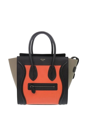 Celine Pre-Owned 2010-2025 Micro Tricolor Leather Luggage Tote handbag - Orange