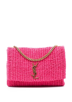 Saint Laurent Pre-Owned 2023 Medium Raffia Monogram Kate crossbody bag - Pink