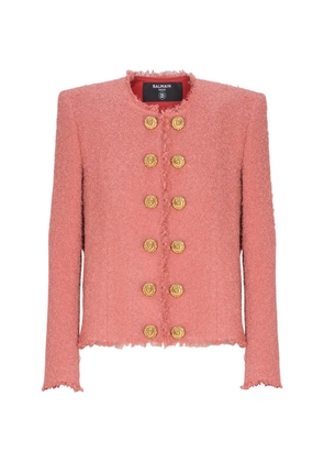 Balmain buttoned tweed jacket - Pink