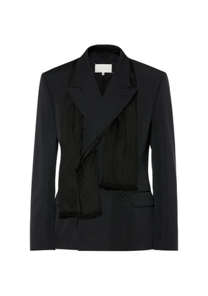 Maison Margiela scarf tailored wool jacket - Black