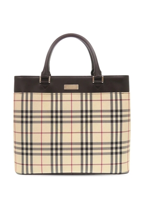 Burberry Pre-Owned 2000-2017 House Check Canvas handbag - Neutrals