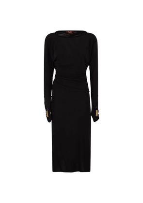 Max Mara draped midi dress - Black