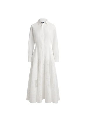 Polo Ralph Lauren long-sleeves embroidered dress - White