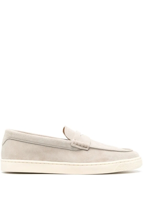 Brunello Cucinelli almond-toe suede loafers - Neutrals