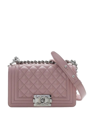 CHANEL Pre-Owned 2021-2025 Small Quilted Caviar Boy Flap crossbody bag - Pink
