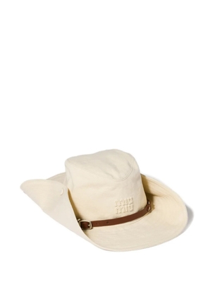Miu Miu Drill cowboy hat - Neutrals