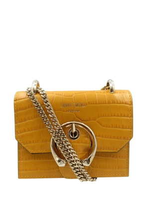 Jimmy Choo Pre-Owned 2019-2025 Mini Croc Embossed Leather Paris crossbody bag - Yellow