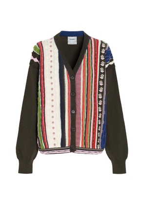 Barrie stripe cashmere cardigan - Brown